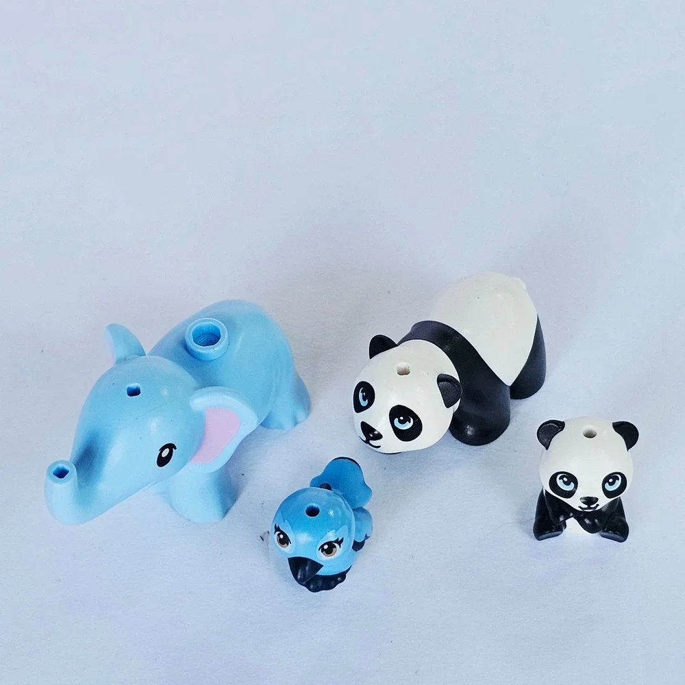 Toddler LEGO Duplo Animal Figures Elephant Panda Bird 4pc Set Zoo Replacement